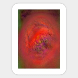 Red swirl Sticker